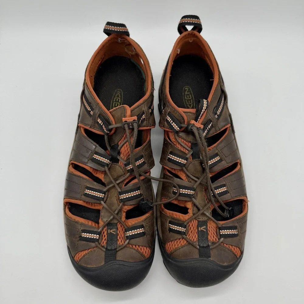 Keen Sandals Men's 11.5 Brown Leather Arroyo II Waterproof‎ Hiking Trail Outdoor
